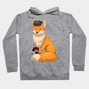 Fox Painter Paint brush Painting Hoodie